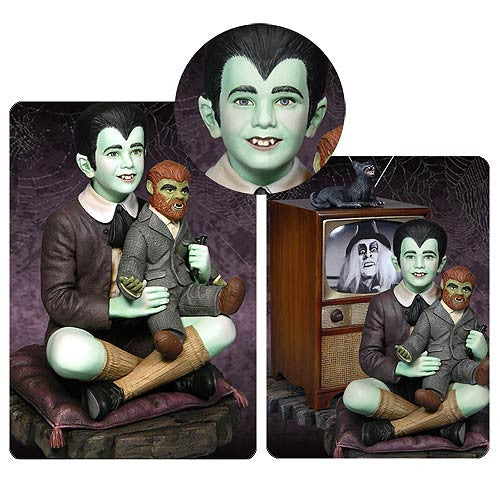 Munsters Eddie and Television Colored Maquette Statue       