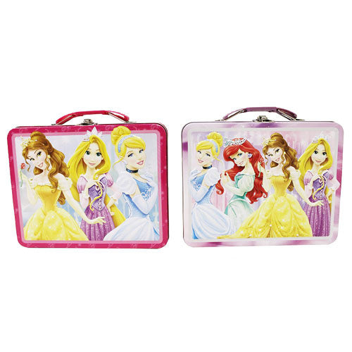 Disney Princesses Large Embossed Tin Lunch Box Case         