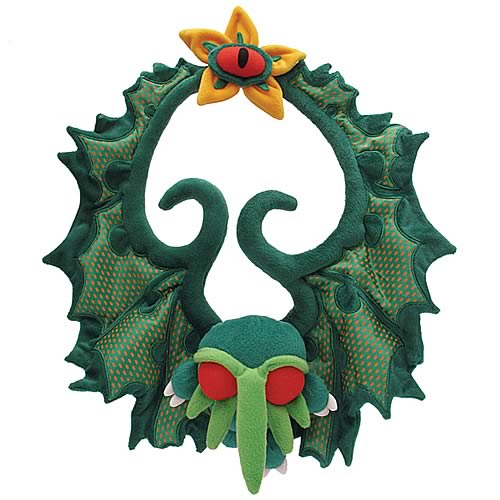 Cthulhu Plush Christmas Wreath                              