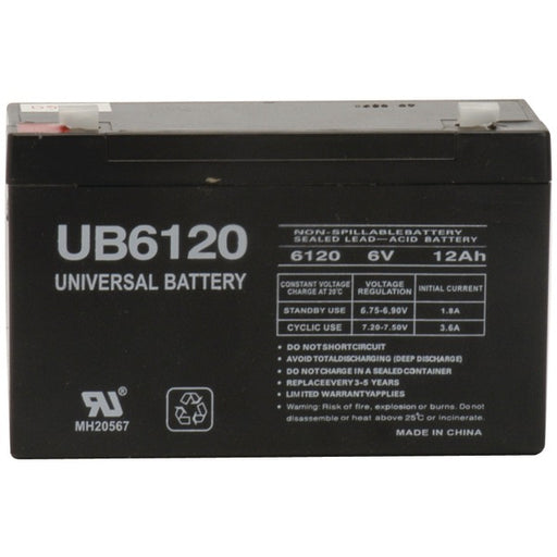 UB6120F1 SLA 6V 12AH .187