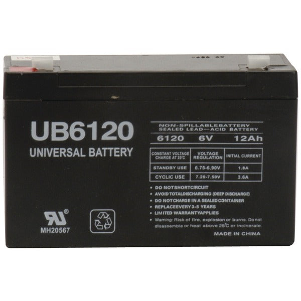 UB6120F1 SLA 6V 12AH .187