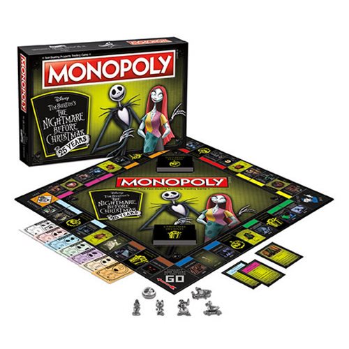 Nightmare Before Christmas 25 Years Monopoly Game           