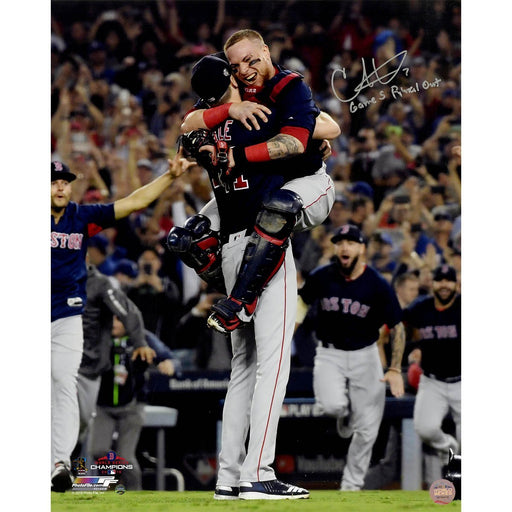 Christian Vazquez Boston Red Sox 2018 World Series Game 5 Final Out 16x20 Photo w/ "Game 5 Final Out" Insc