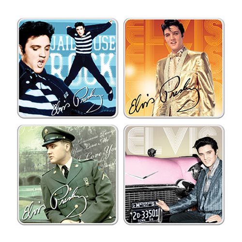 Elvis Presley Ceramic Coaster 4-Pack                        