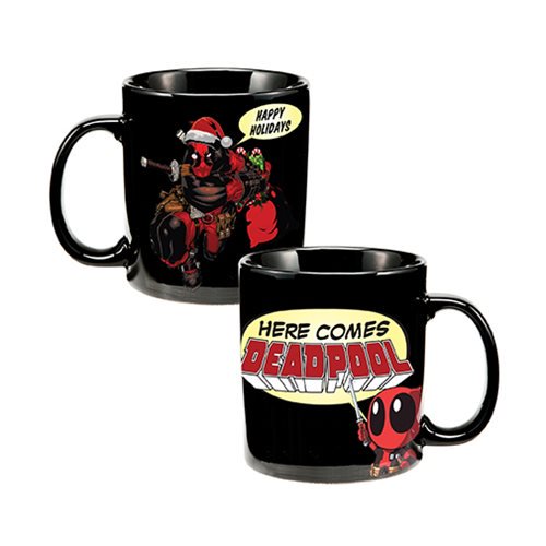 Deadpool with Santa Hat Holiday 20 oz. Ceramic Mug          