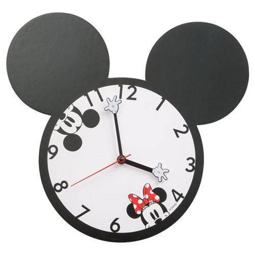 Disney Mickey Mouse and Minnie Mouse Shaped Wall Clock      