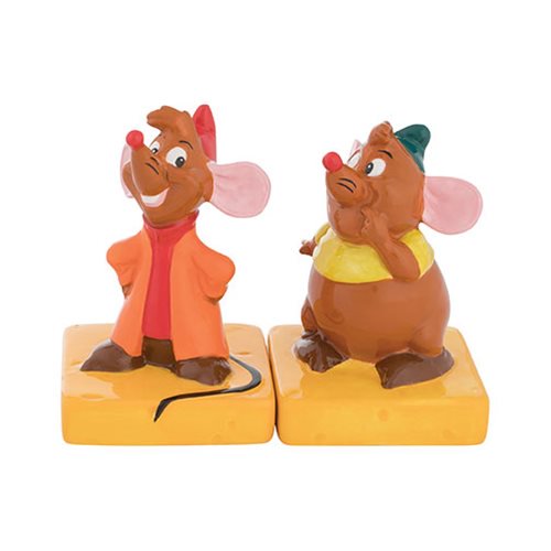 Cinderella Jaq and Gus Sculpted Ceramic Salt & Pepper Set   