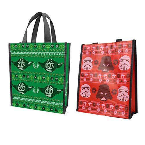 Star Wars Ugly Sweater Yoda Small Recycled Shopper Tote     