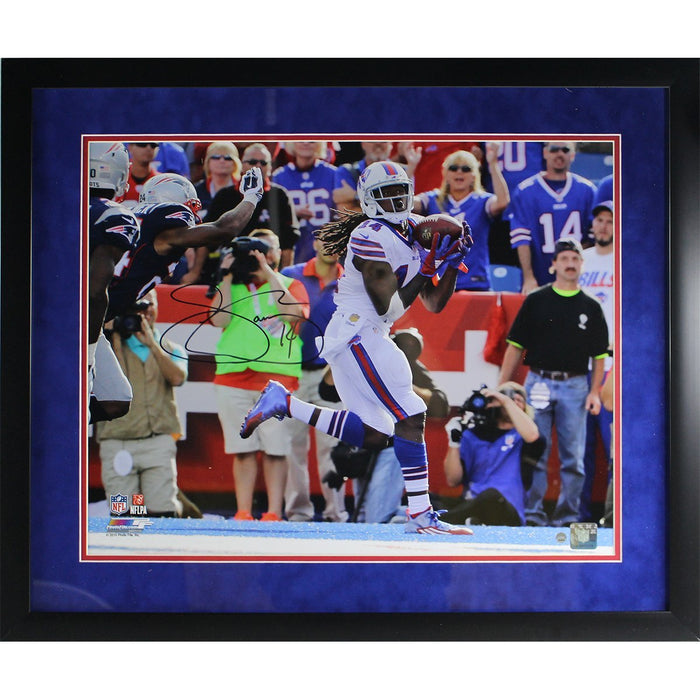 Sammy Watkins Signed  and Framed Buffalo Bills 16x20 Photo- Flat black frame w/ Blue over red matte.