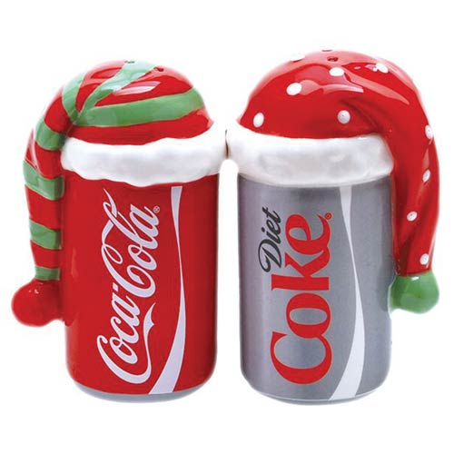 Coca-Cola Cans Bundled Up Salt and Pepper Shakers           