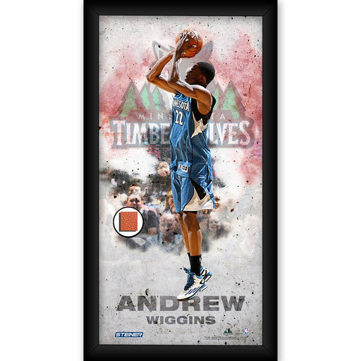 Andrew Wiggins Minnesota Timberwolves Player Profile Framed 10x20 Photo Collage w/ Game Used Basketball Piece