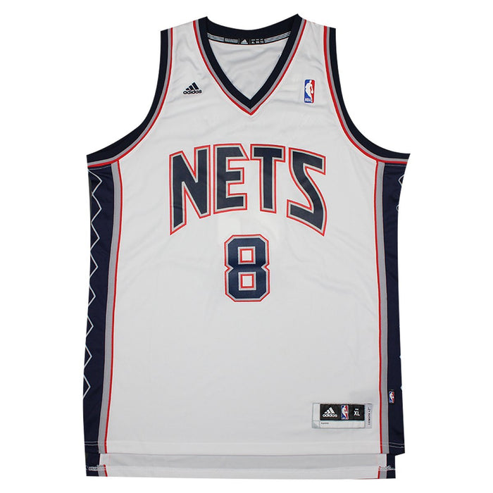 Deron Williams New Jersey Nets White/Blue #8 Swingman Jersey Uns. (XL)