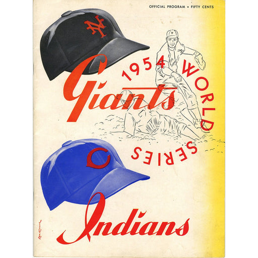 1954 World Series Program Giants VS Indians