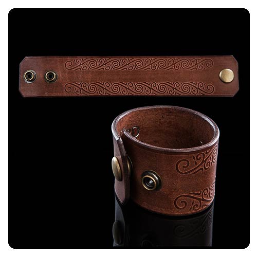 The Lord of the Rings Scrolls of Rohan Brown Leather Cuff   