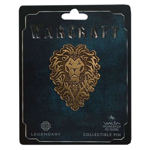 Warcraft Alliance Distressed Bronze Icon Pin                