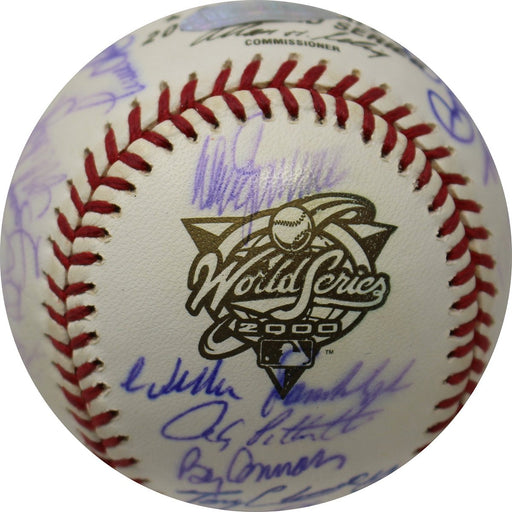 Yankees 2000 WS Team Ball 28 Sigs Without Jeter - Imperfect