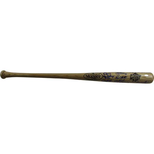 New York Yankees Multi-Signed 1998 WS Logo Bat (16 Signatures)(MLB Auth)