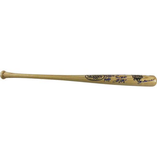 New York Yankees Multi-Signed 2000 WS Logo Bat (Posada  Martinez  Knoblauch  O'Neill  Nelson  Pettitte  Rivera  Stottlemyre  Sojo  Cone  Torre  Mendoza  Jeter)(MLB Auth)