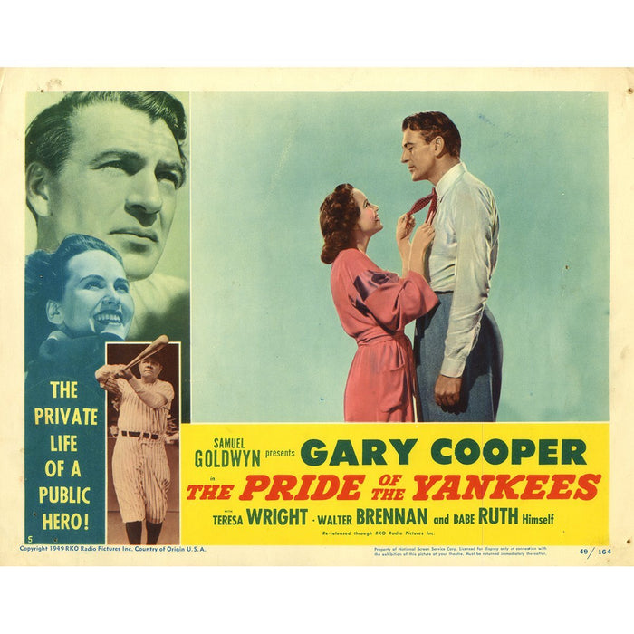 Pride of the Yankees 11x14 Lobby Card