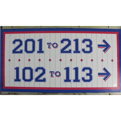 George M. Steinbrenner Field Section Sign (201-213)(102-113) (30x17.5)