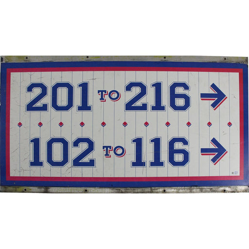 George M. Steinbrenner Field Section Sign (201-216)(102-116) (30x17.5)