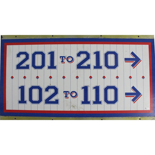 George M. Steinbrenner Field Section Sign (201-210)(102-110) (30x17.5)