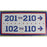 George M. Steinbrenner Field Section Sign (201-210)(102-110) (30x17.5)