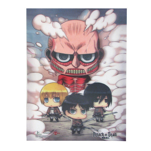 Attack on Titan Chibi Clouds 3D Lenticular Print            