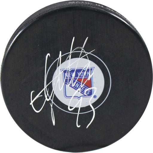 Mika Zibanejad Signed New York Rangers Puck MSG