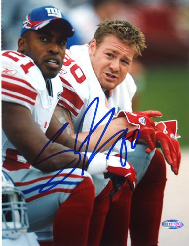 Jeremy Shockey on the Bench with Tiki 8x10 Photo