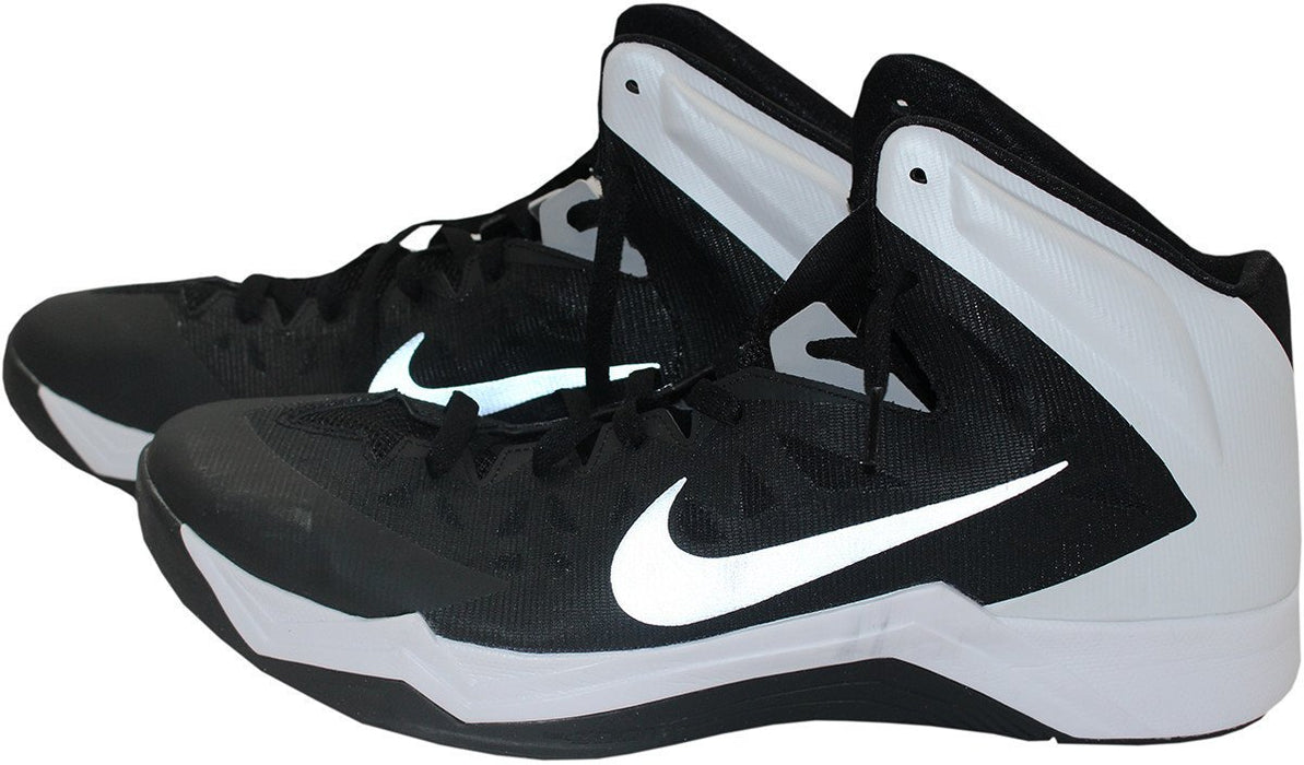 Andray Blatche Shoes - Brooklyn Nets 2013-2014 Game Used #0 Black and White Nike Hyperdunk Shoe (Pair) (Size 16)