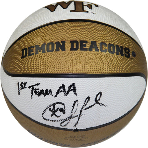 Chris Paul Signed Wake Forest Rubber Full Size Basketball w/ "1st Team AA" Insc.