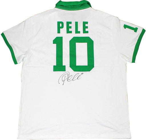 Pele Signed New York Cosmos White Jersey