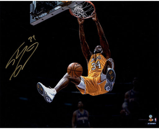 Shaquille O'Neal Signed Dunk 16x20 Metallic Photo