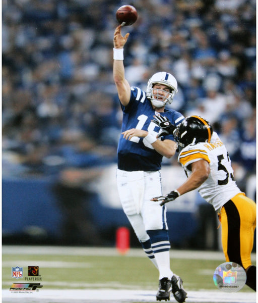 Peyton Manning Throwing vs Steelers 2005 8x10 uns (PF)