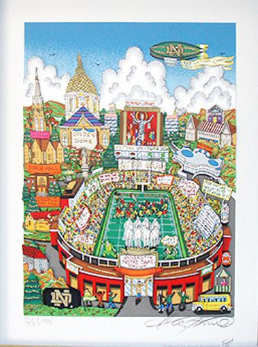 1988 Notre Dame National Champs 5 Signature Fazzino Pop Art (LE 88)