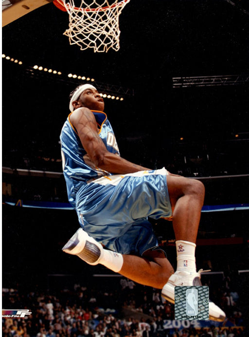 Carmelo Anthony Nuggets Action in Air Reverse Dunk 8x10 (PF)