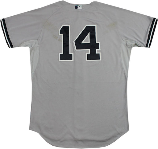 Brian Roberts Jersey - NY Yankees 2014 Season Game Used #14 Grey Cool Base Jersey (5/11/2014) (0000004376) (EK698673) (Size 44)