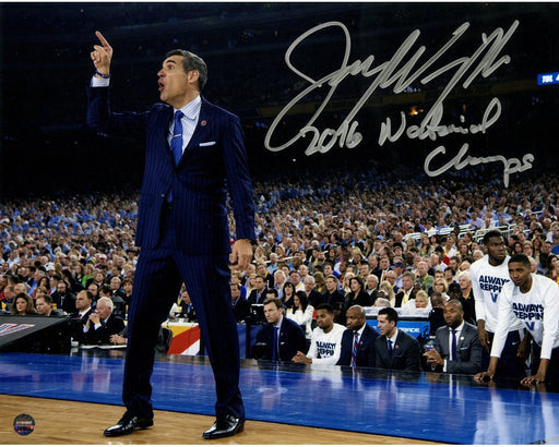 Jay Wright Signed Sideline Point 2016 National Championship Game 8x10 Photo w/ 2016 National Champs Insc