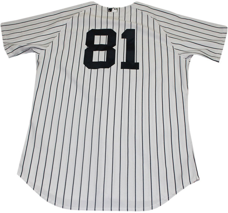 Ramon Flores Jersey - NY Yankees 2014 Spring Training Opening Day Game Used #81 Pinstripe Jersey (HZ102642) (0000002559) (Size 46)