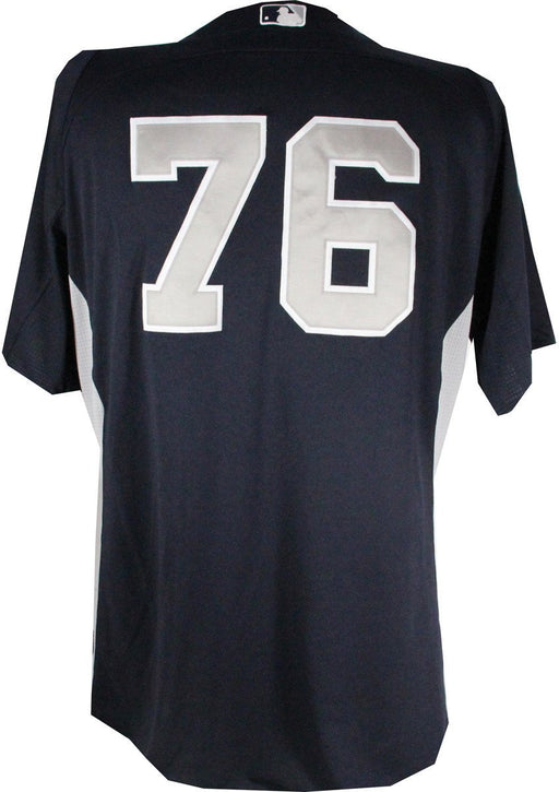 Cesar Cabral Jersey - NY Yankees 2012 Game Worn #76 Spring Training Road BP Top (EK090452) (48) (0000000618)