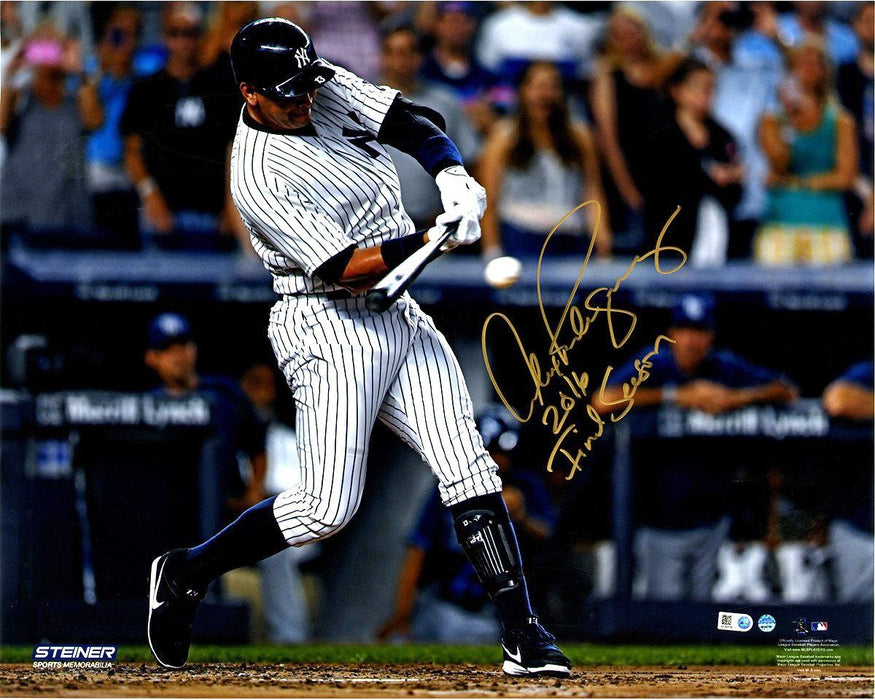 Alex Rodriguez Signed Double From Final Game 16x20 Photo w/ 2016 Final Season Insc