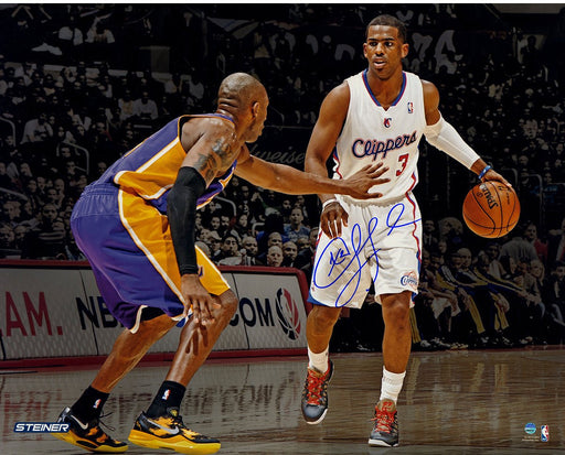 Chris Paul Los Angeles Clippers vs Kobe Bryant Signed 16x20 Photo