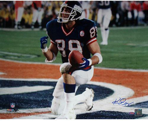 Ken Regan Signed Mark Bavaro SB XXI TD Celebration- Kneel in End Zone Horizontal 16x20 Photo (No Certs or Holos)