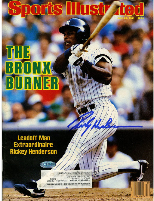 Rickey Henderson Signed 7/28/86 Sports Illustrated Magazine