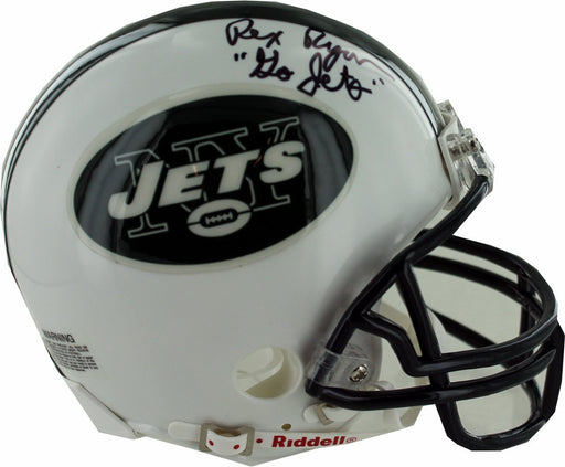 Rex Ryan New York Jets Replica Mini Helmet w/ "Go Jets" Insc.