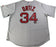 David Ortiz Signed Majestic Red Sox Grey #34 Replica Away Jersey (Fanatics/SSM)