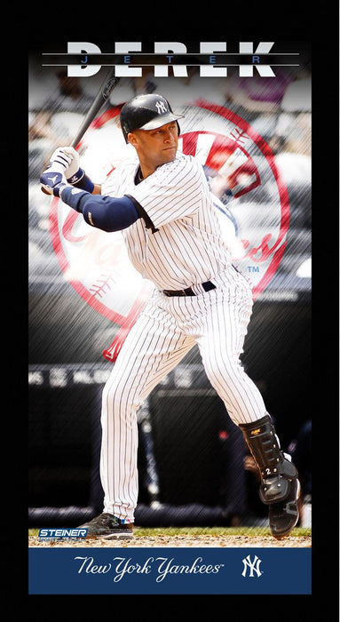 Derek Jeter New York Yankees Player Profile Wall Art 9.5x19 Framed Photo