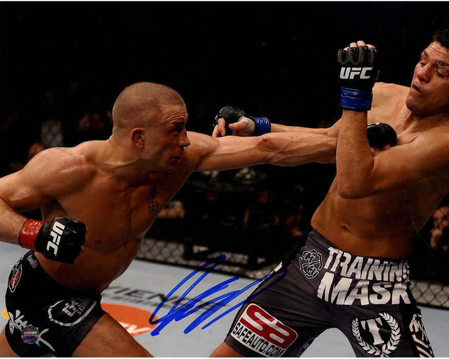 Georges St. Pierre Signed 8x10 Fight Photo