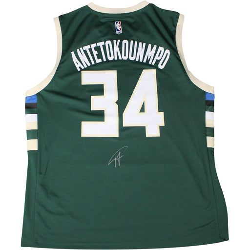 Giannis Antetokounmpo Signed Milwaukee Bucks Green Adidas Replica Jersey (Giannis/JSA/SSM)